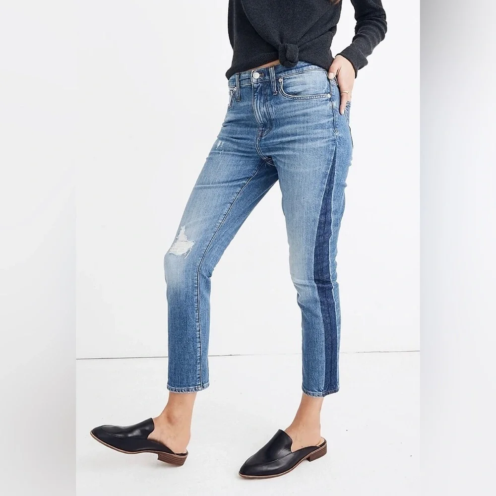 Madewell The High-Rise Slim Boyjean in Raebrook Wash Eco Edition‎ 25